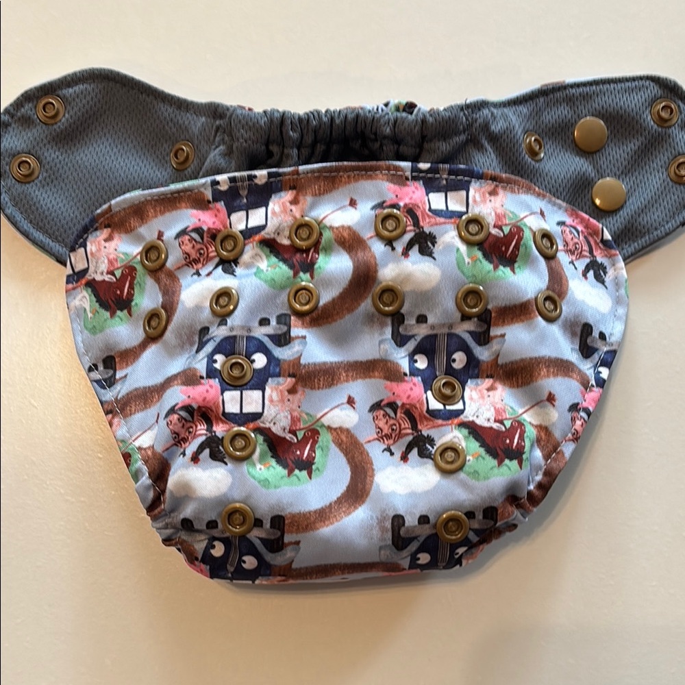 Kids Printed Diaper Cover - Multicolor